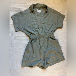 Collar Button Down Romper